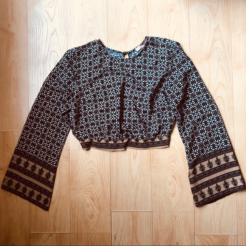 Ornate Flared Crop Top